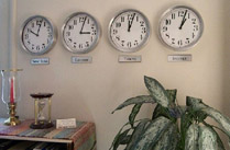 time zone display wall clocks