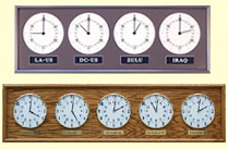 multiple time zone wall clocks