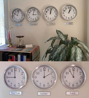 time zone clocks