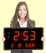 Model 120 – 5” Numeral LED Digital Calendar / Alarm Clock