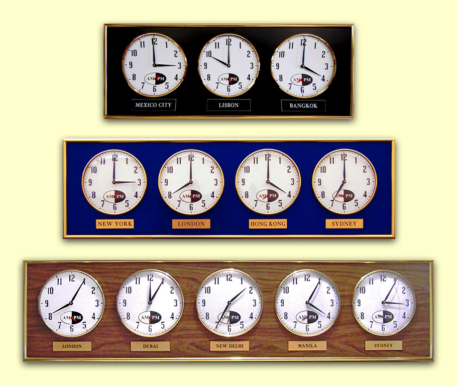 Multi Time Zone Wall Clock