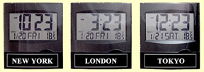 multiple time zone digital clocks