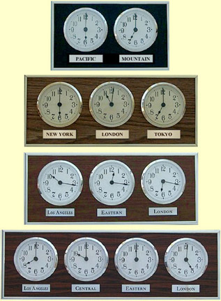 Product Listing Multiple Time Zone Wall Clocks